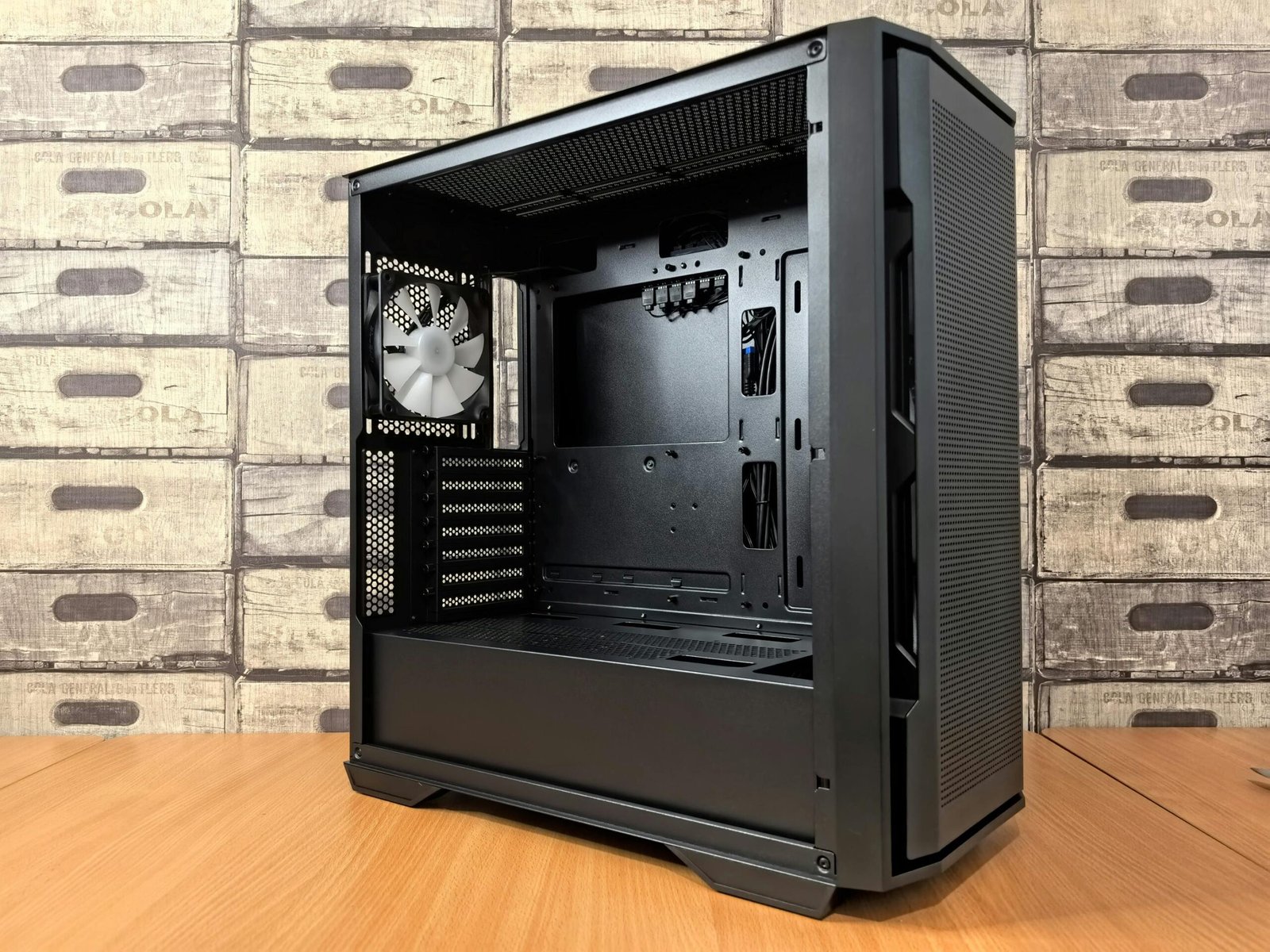 A clean and well-built computer inside a modern case with RGB fans.