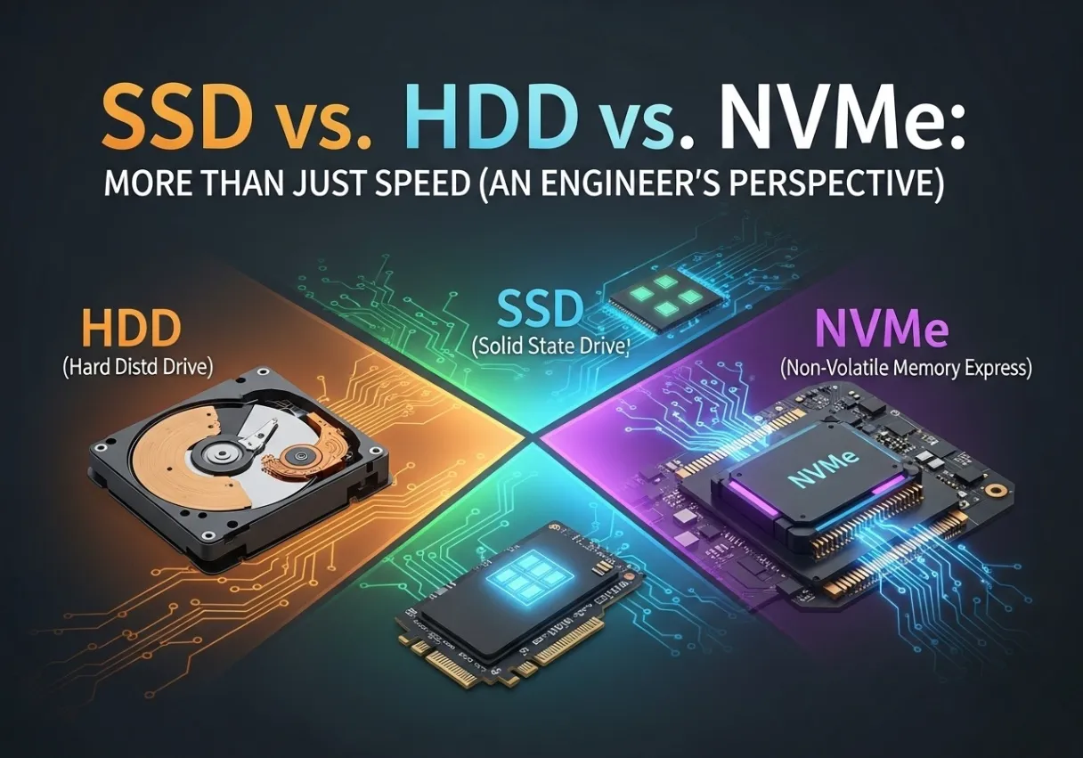 SSD vs HDD vs NVMe Comparison