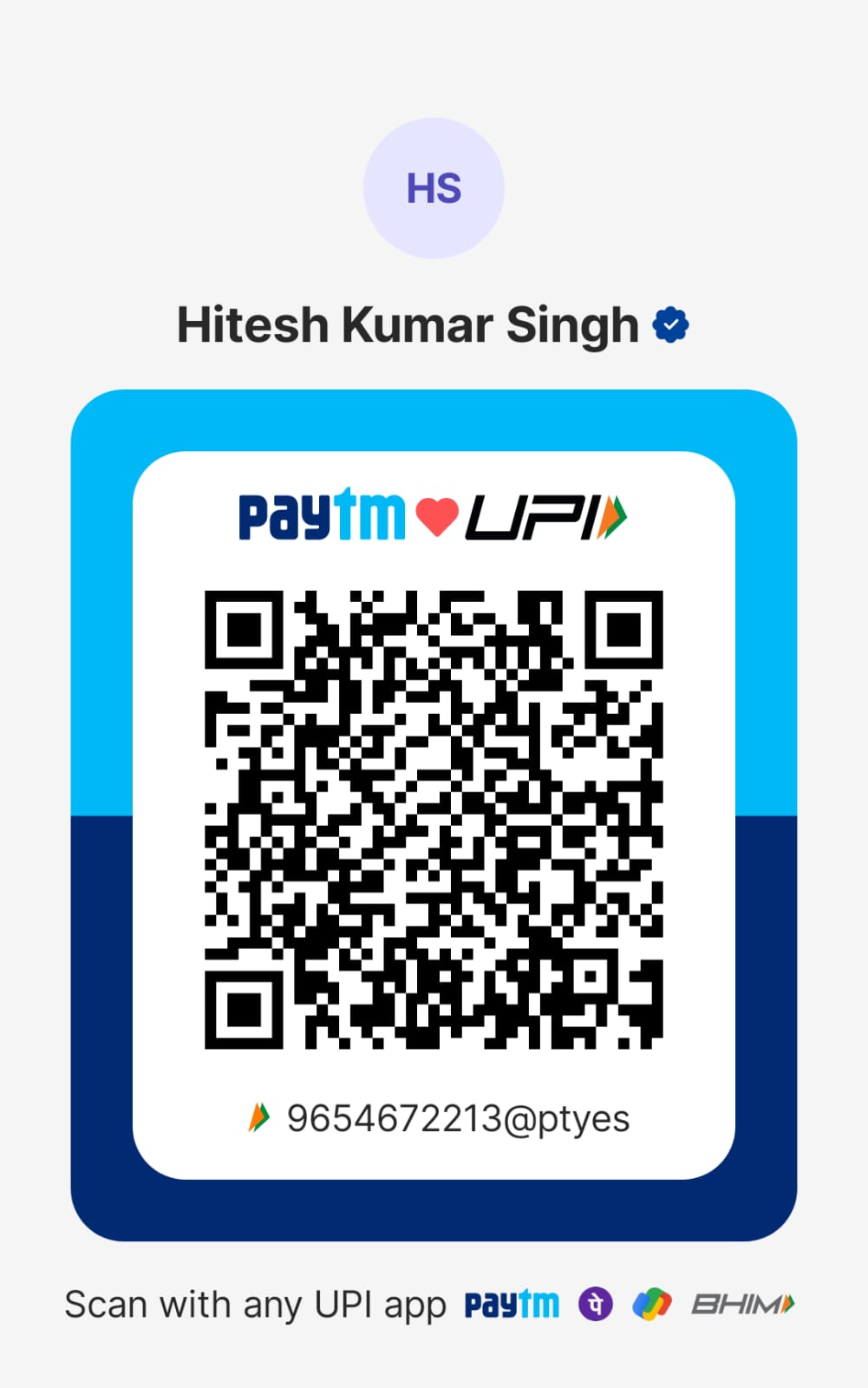 Hitesh Computer Support UPI QR Code
